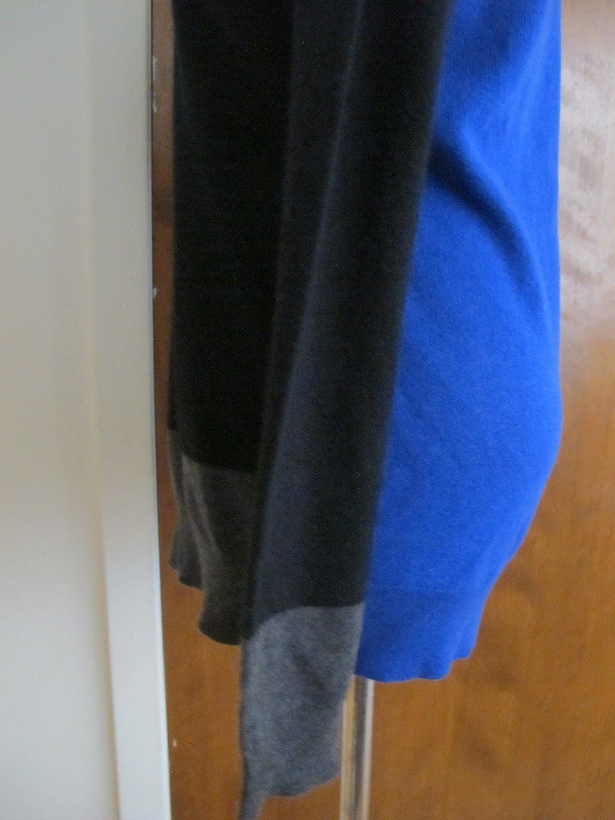 Ralph Lauren women's blue black gray cashmere sweater size Large New