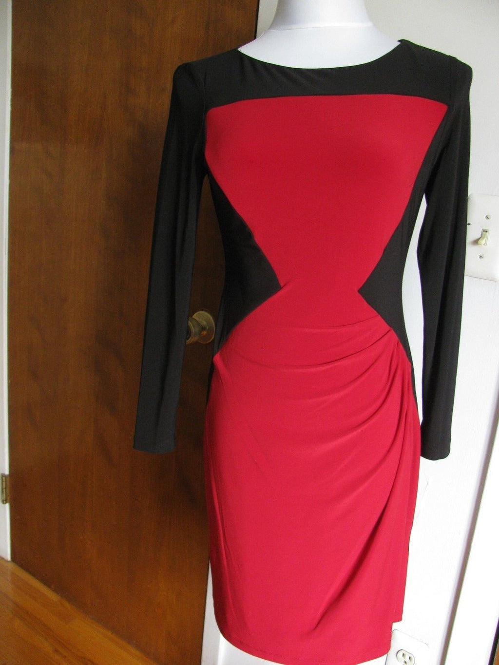Ralph Lauren women's black red detailed dress New