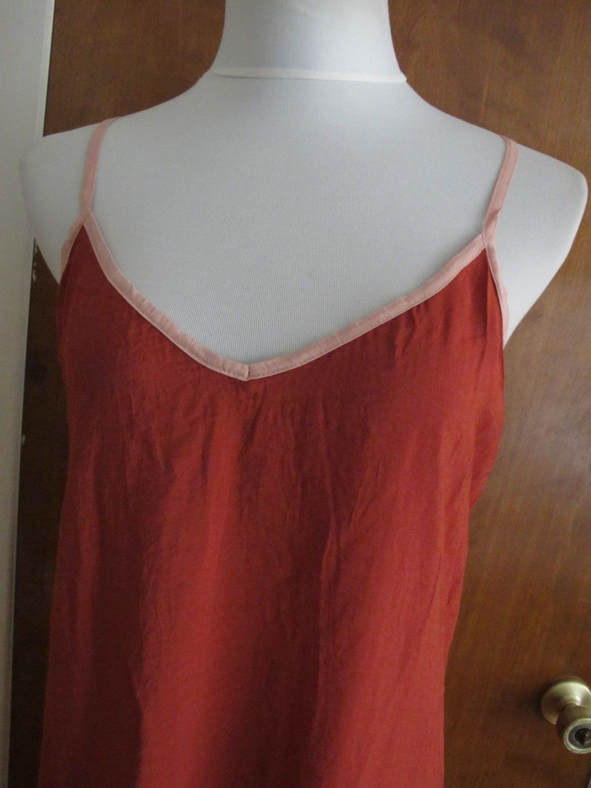  Anthropologie Lacausa Women’s Orange Detailed Asymmetrical Ruffle dress