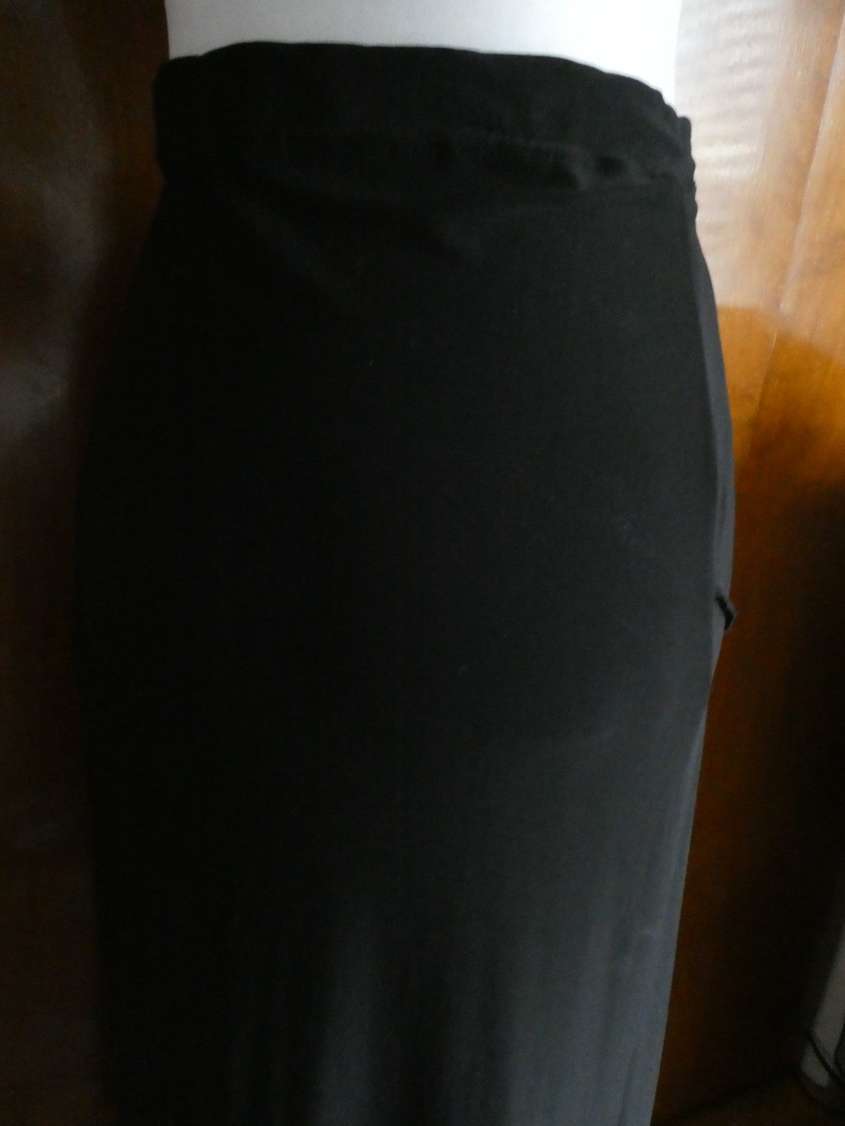 Carole Little Women Black Maxi Skirt Medium Stretch Asymmetrical Hem Pull On