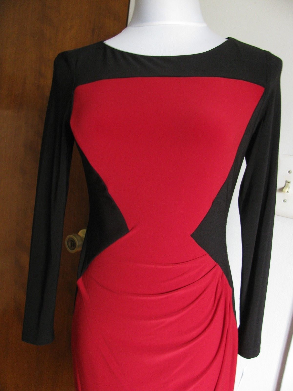 Ralph Lauren women's black red detailed dress New