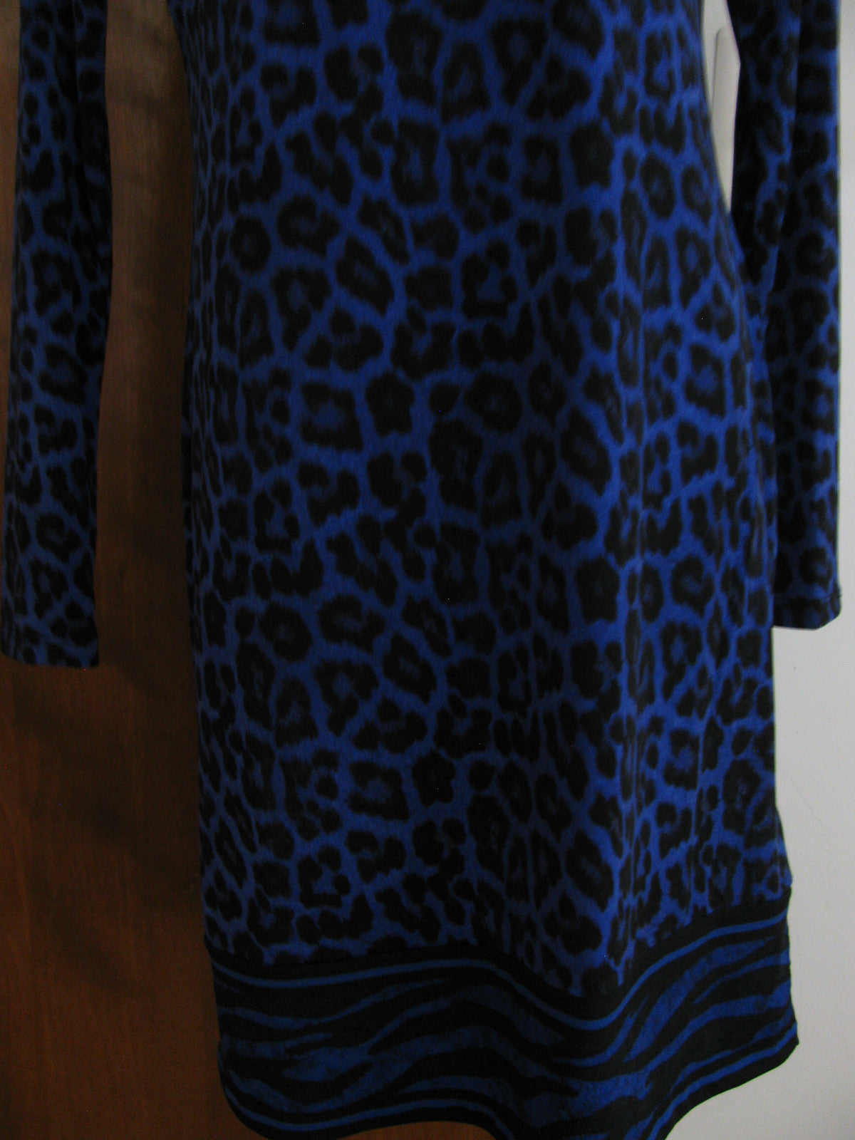 Michael Kors women’s printed dark azurite boat neckjersey shift dress New