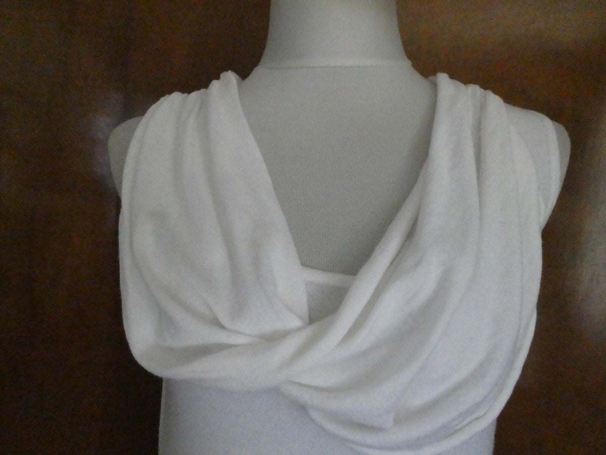 ONE 7 SIX women's white viscose cotton detailed top Large