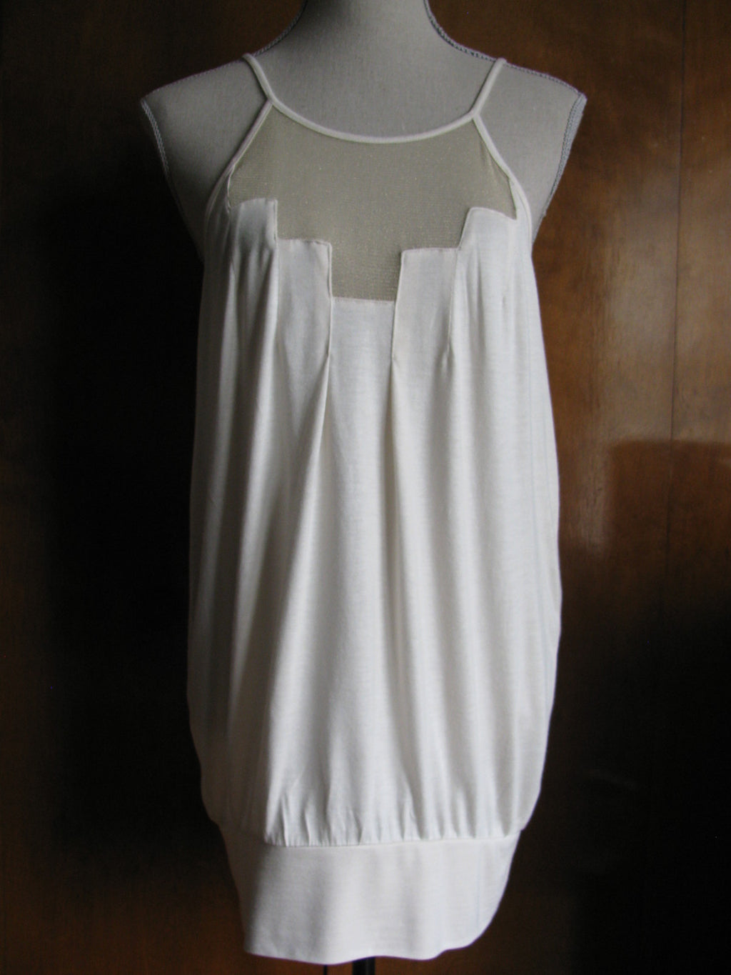 Anthropologie Delleta Women's Ivory Staggered Top New 