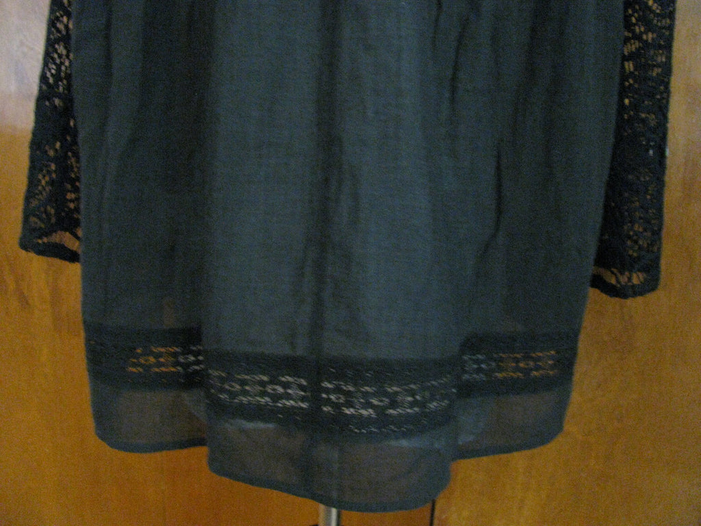 Ralph Lauren Denim & Supply women's black cotton fabric crafted top Large 