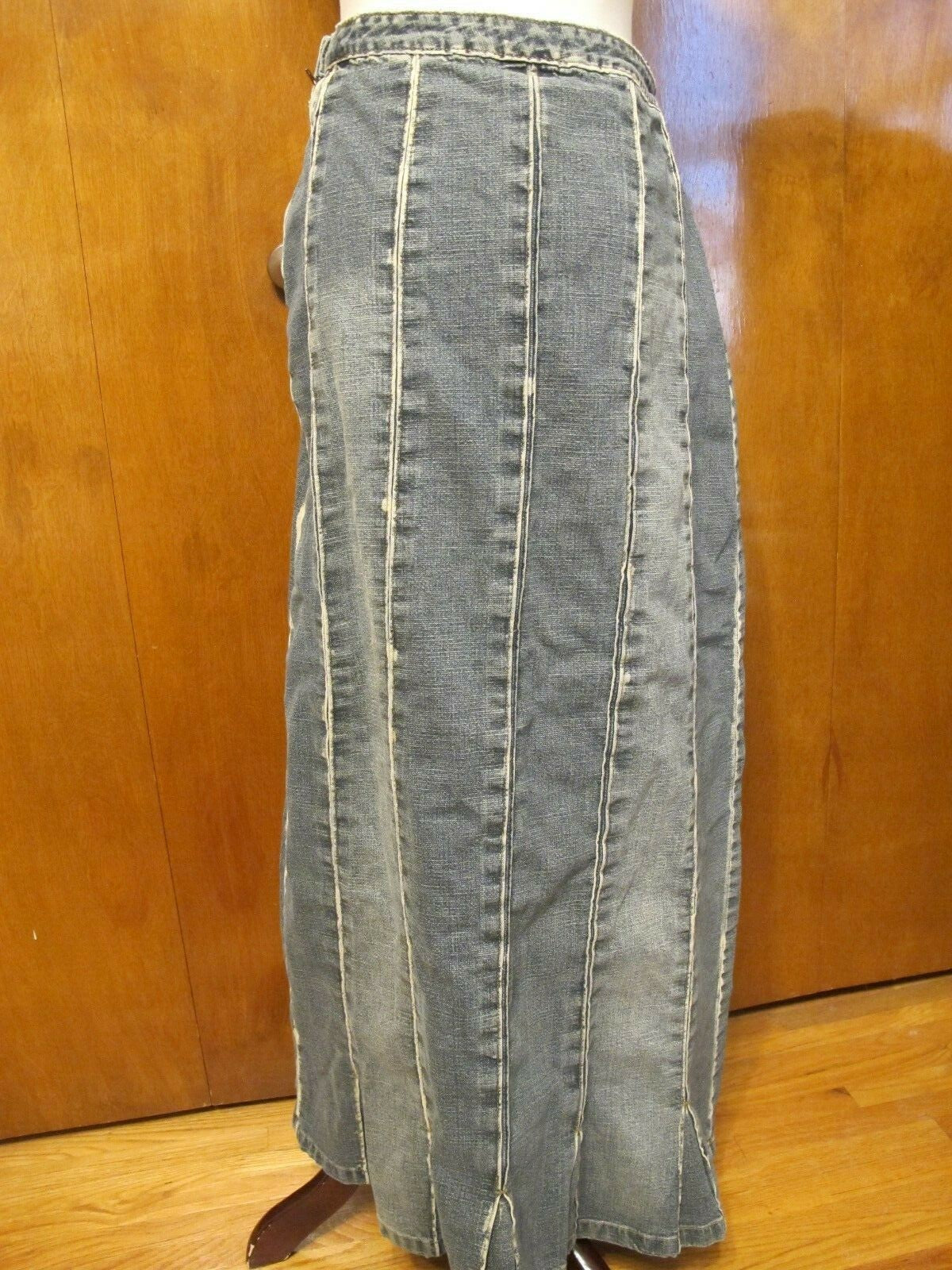 London Collection Women’s Denim Blue Fitted Skirt Size 38 USA 6 Pre Owned