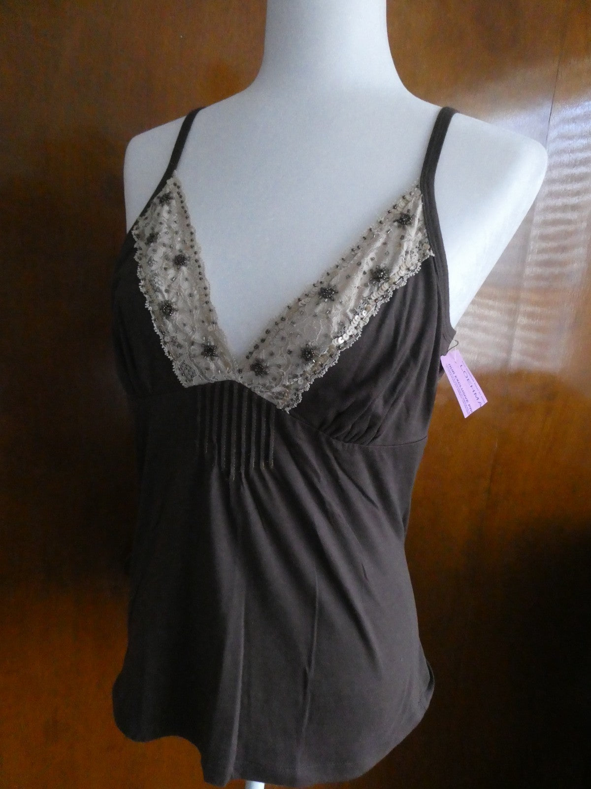 Hot Kiss Women’s Brown Tahk Top – Stylish & Trendy Large