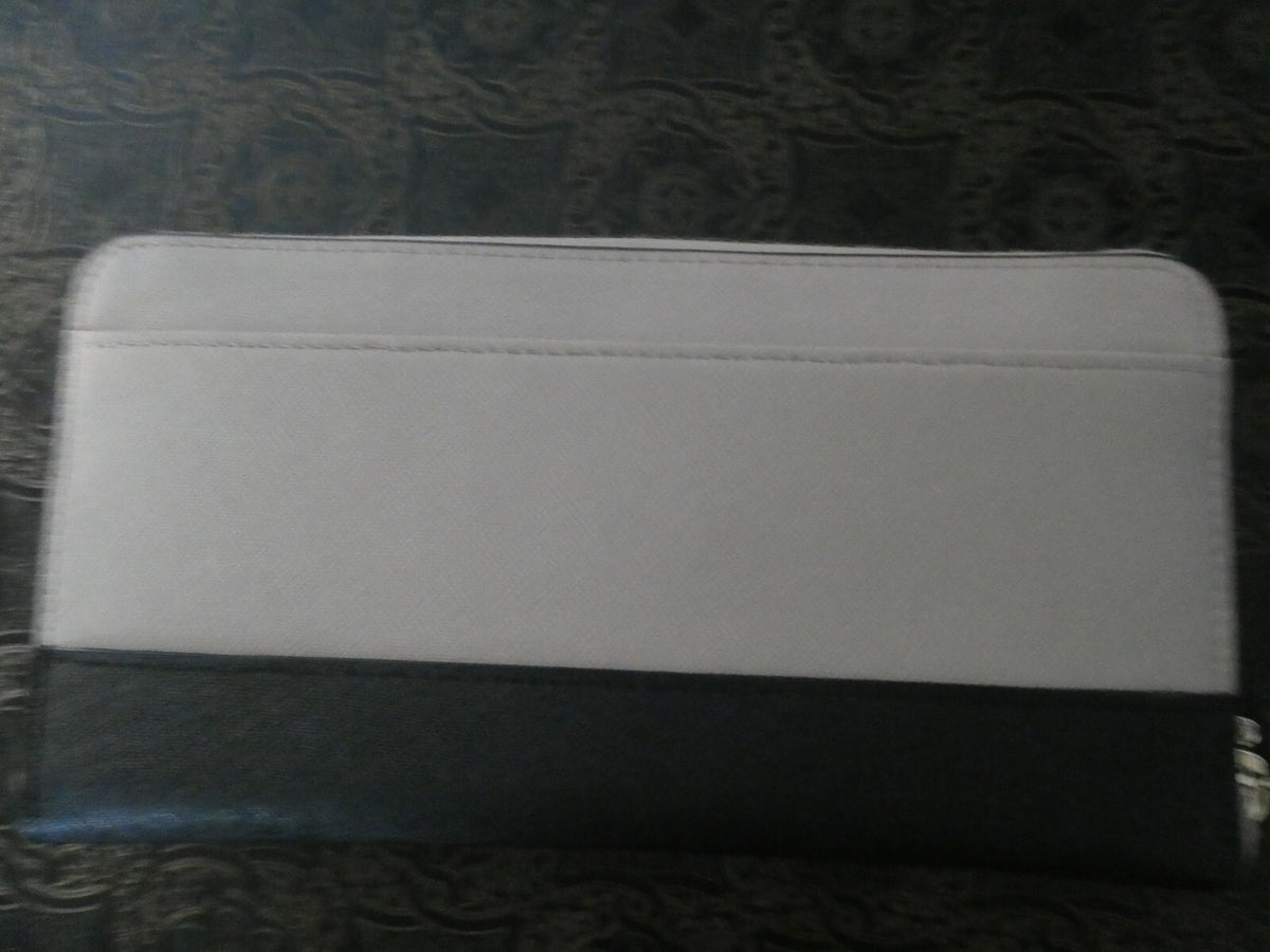 Kate Spade New York Women’s Zip- Around Gray/Black Leather Wallet Size Large