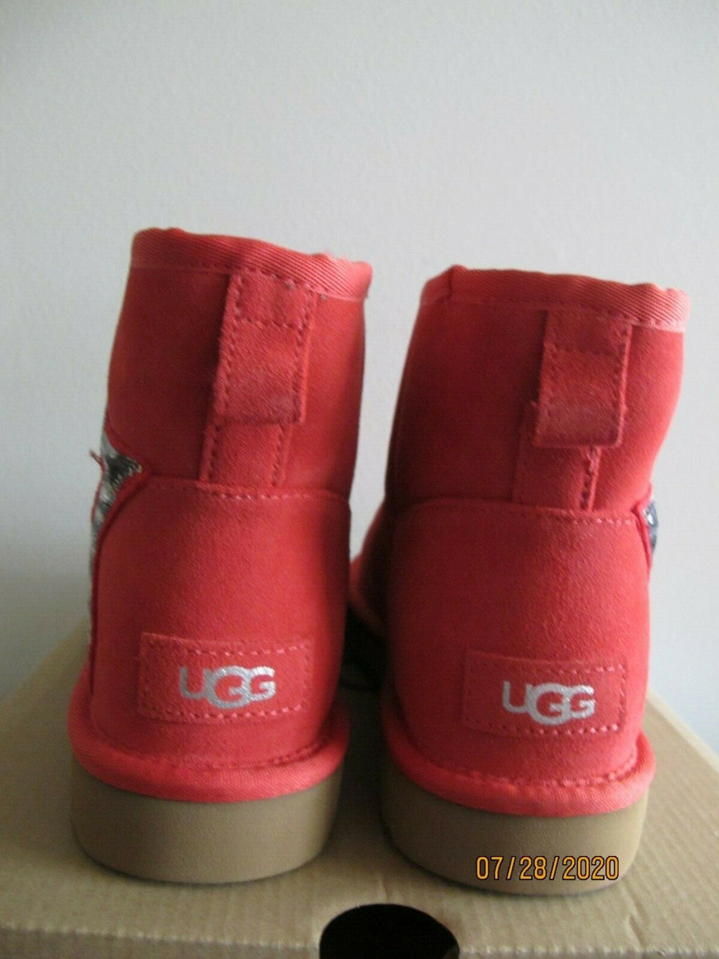 Ugg Australia women’s red classic mini ankle boots 7