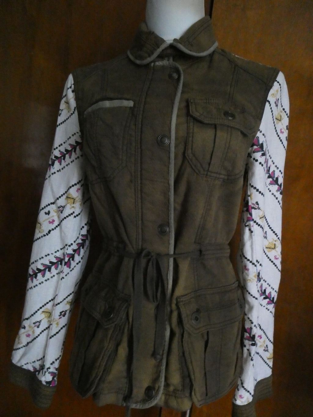 FREE PEOPLE Multicolor Soft 100% Cotton Tie Jacket Size Small