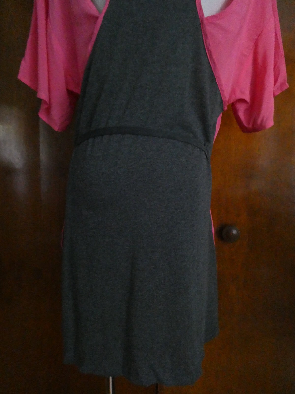 Ella Moss women’s pink/gray stylish soft cotton/modal long top size Medium