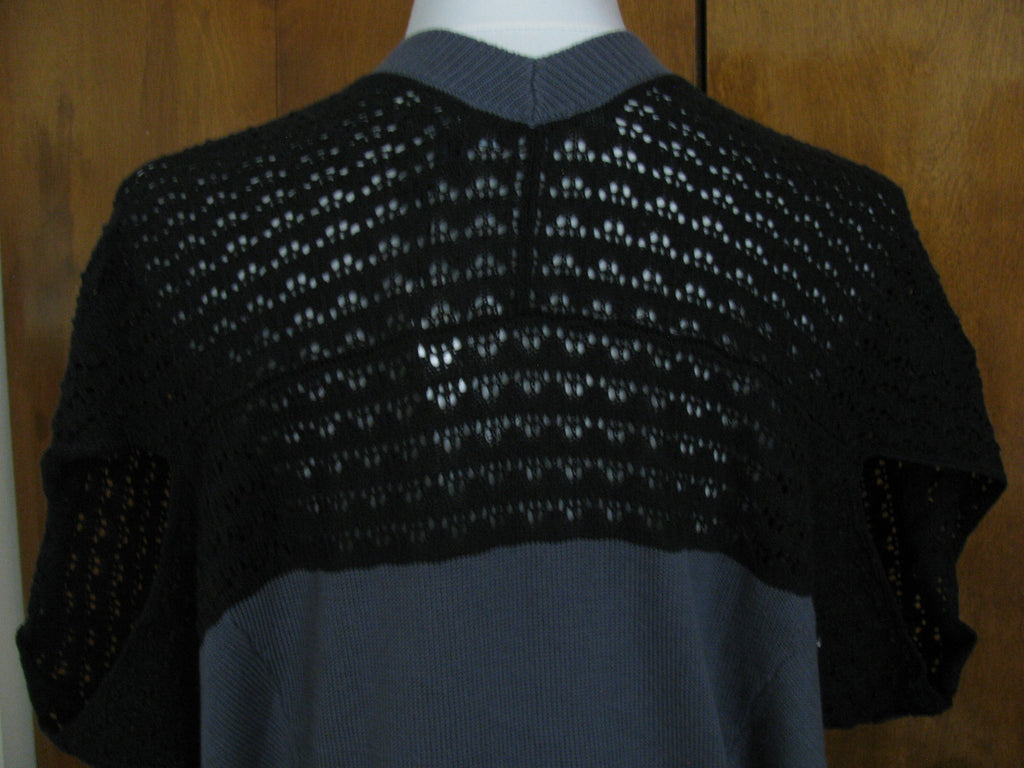 Gap women's gray black knitted gorgeous dolman vest large