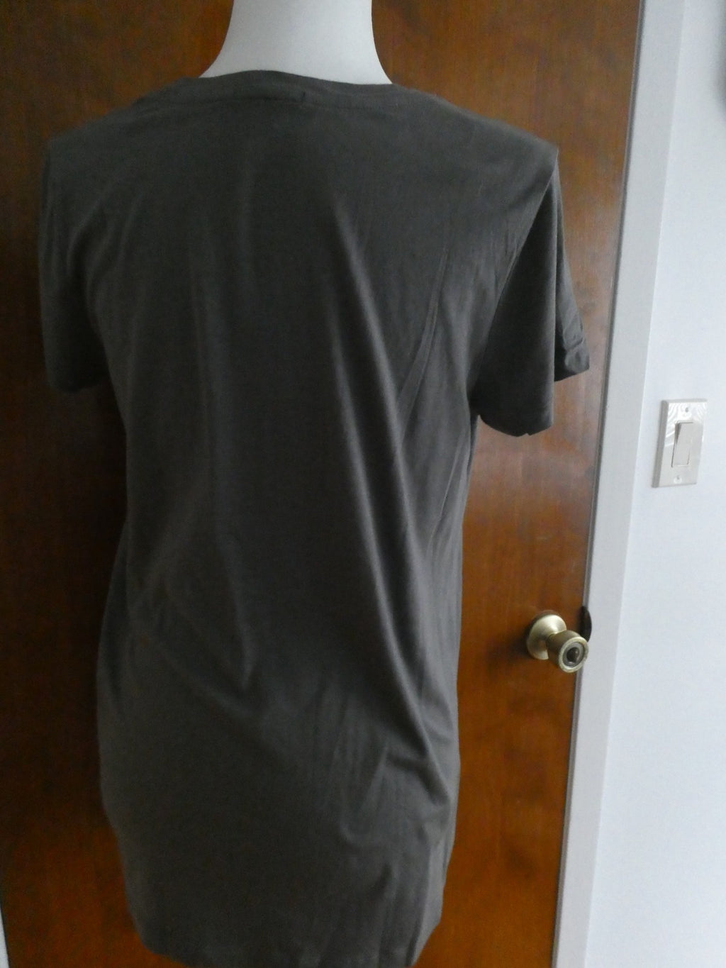 Gap women’s gray bow detailed cotton/modal decorated short sleeve top size Large