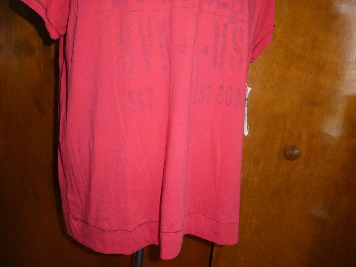 7 SEVEN men’s soft 100% cotton t-shirt red size 2XL NEW