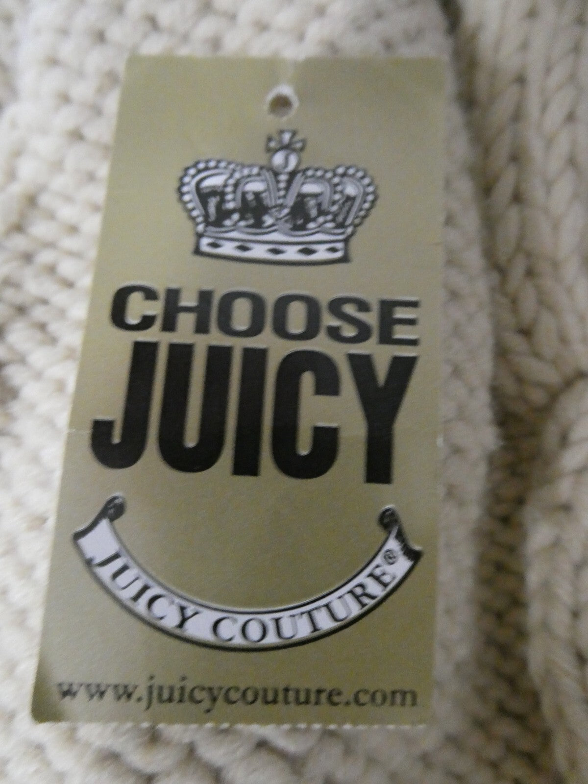 Juicy Couture Women’s Beige Knitted Large Shoulder Bag