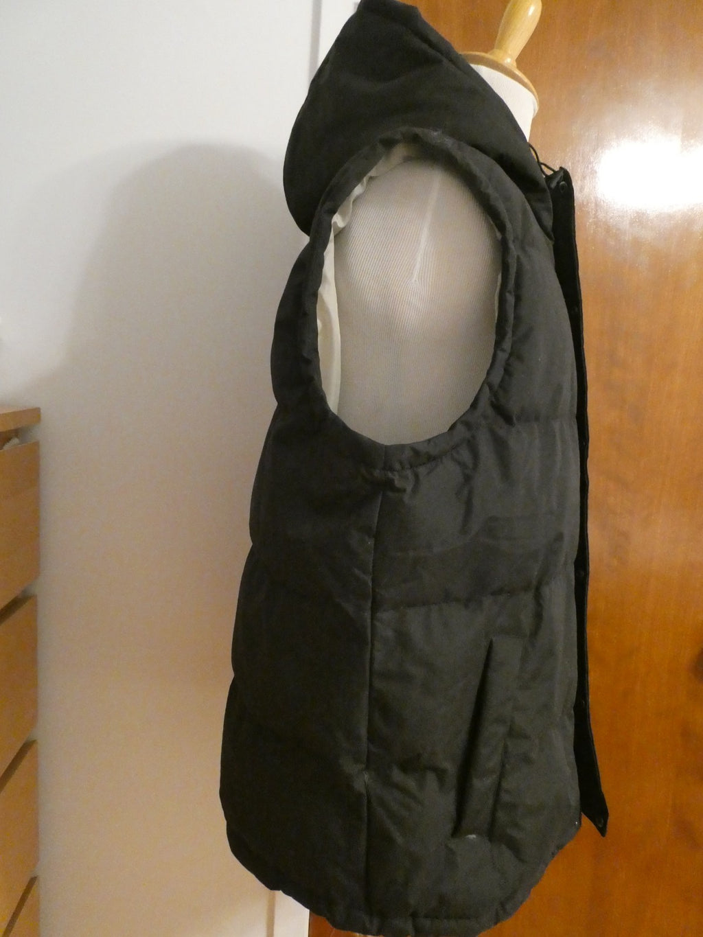 U.S. Polo Assn. Men's Full Zip Puffer Winter Vest Jacket black hood Size XXL