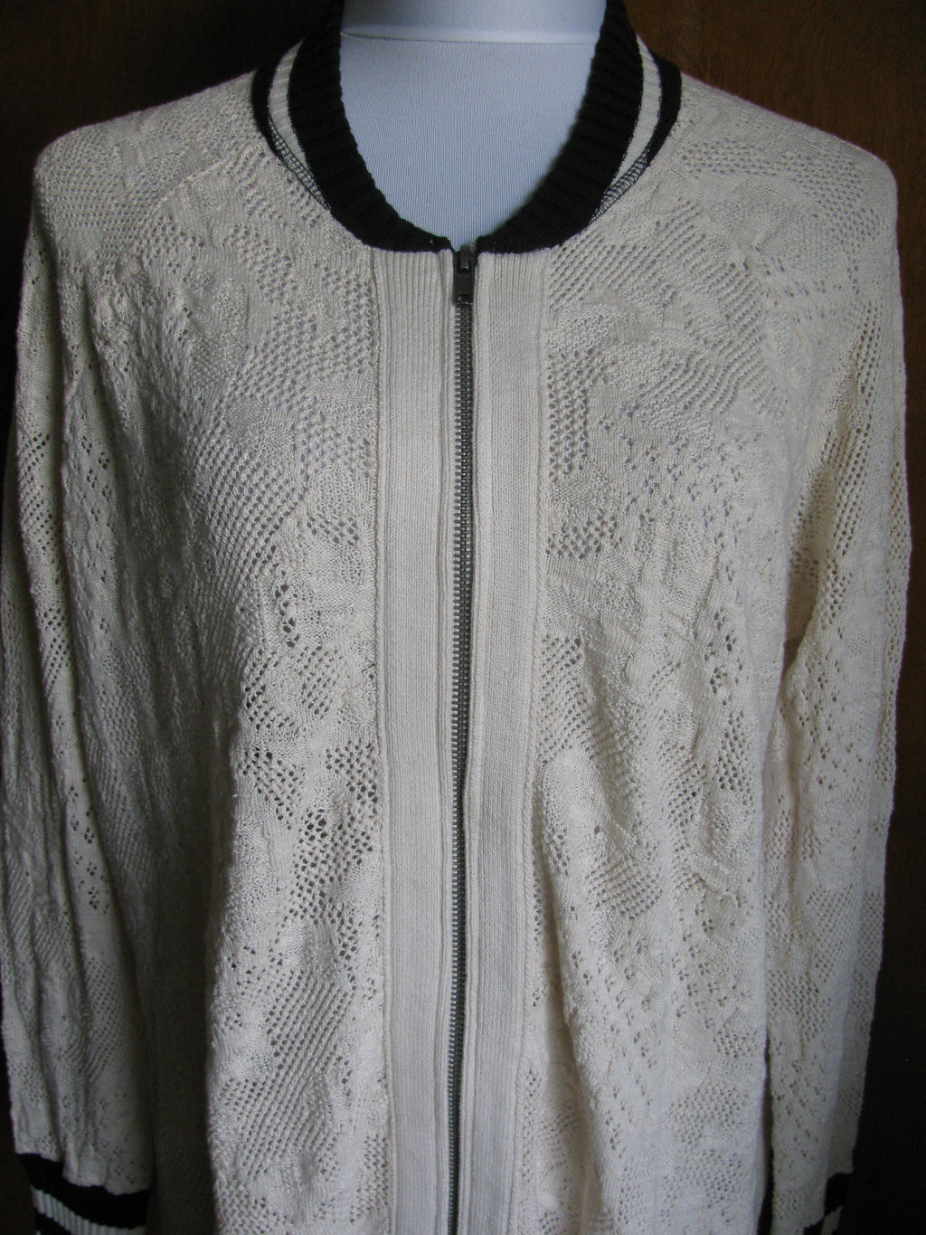 Free People Women's Ivory Comb Linen Cotton Cardigan New