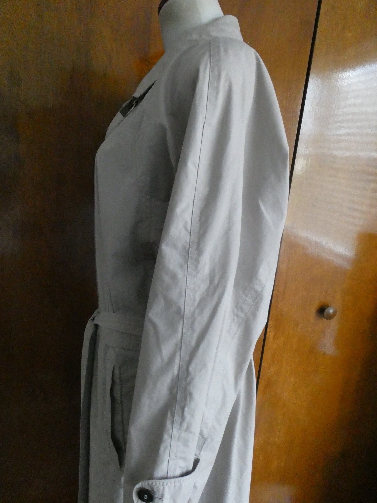Misty Harbor Women’s Beige Long Trench Coat VTG Size 14