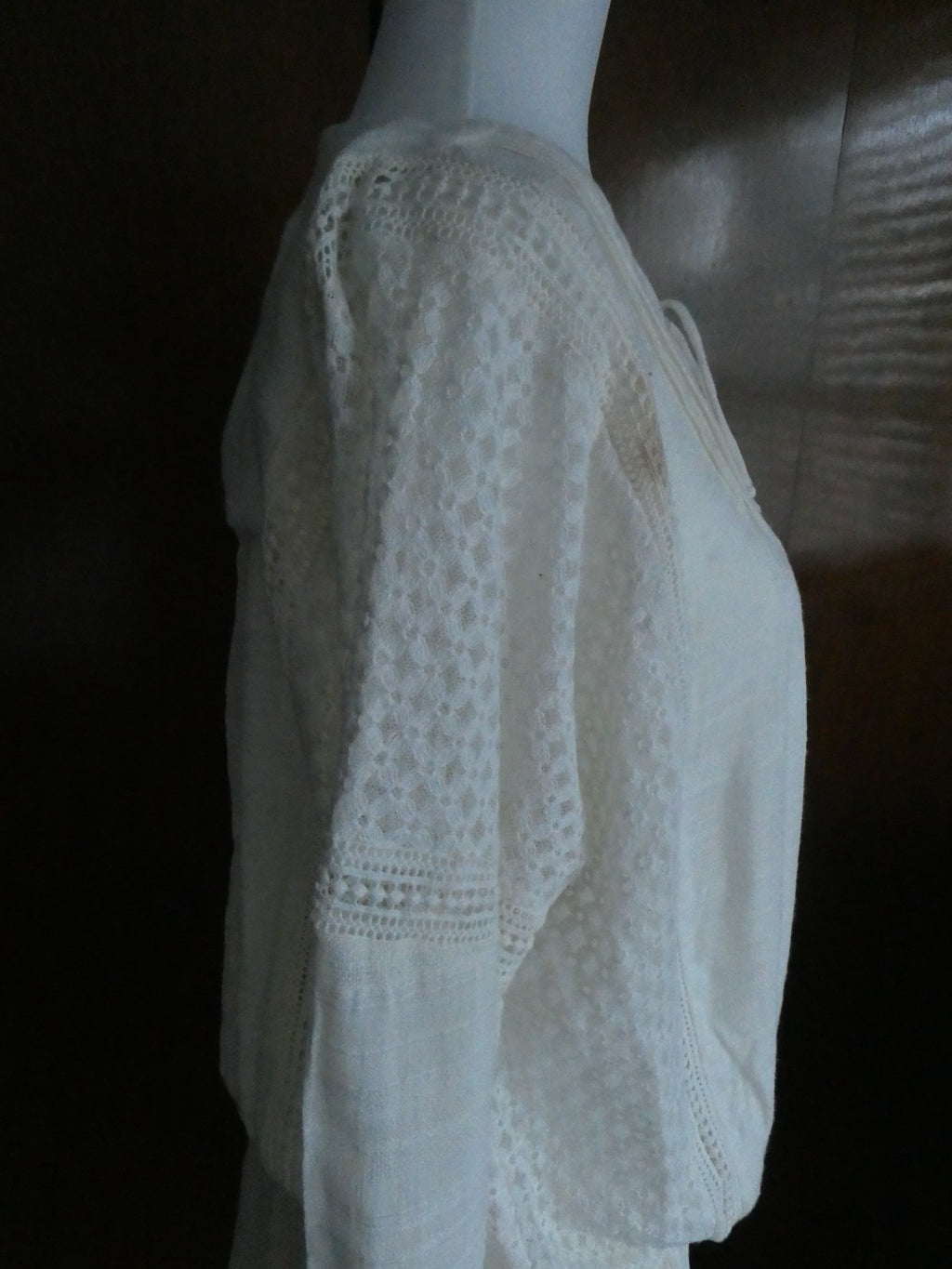 Free People women’s ivory 3/4 sleeves lined sweater dress size large