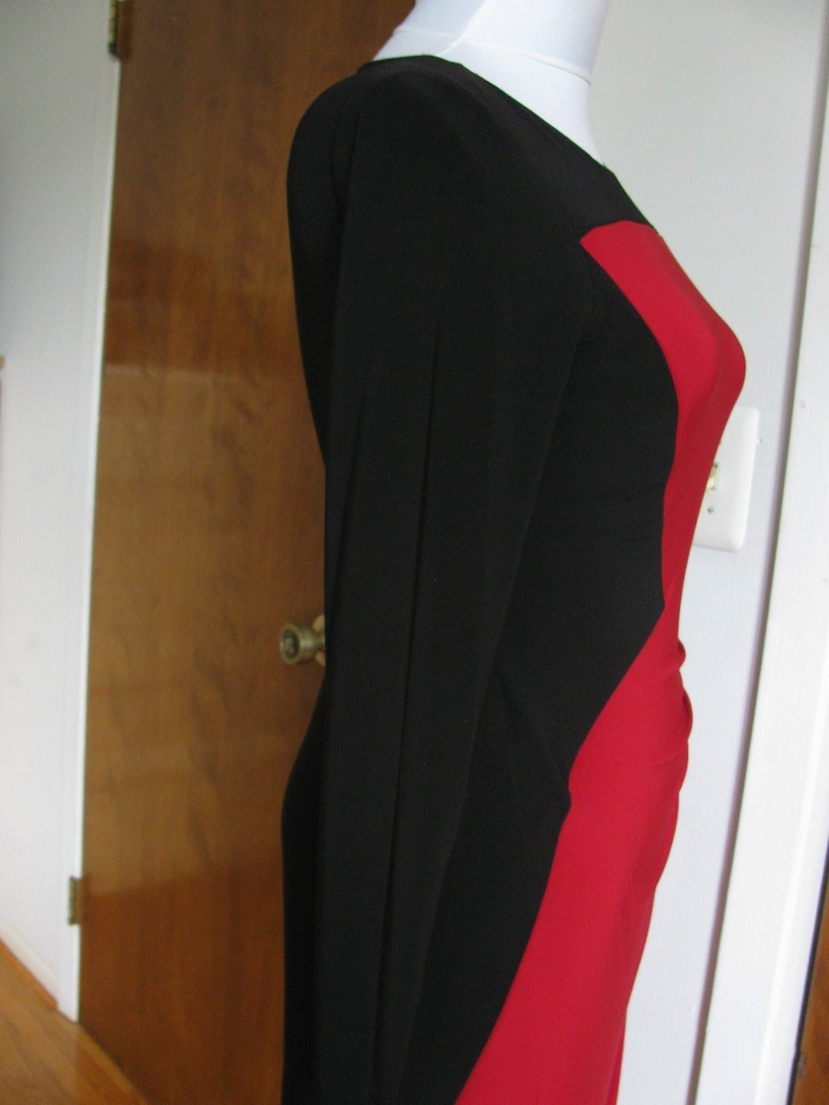 Ralph Lauren women's black red detailed dress New