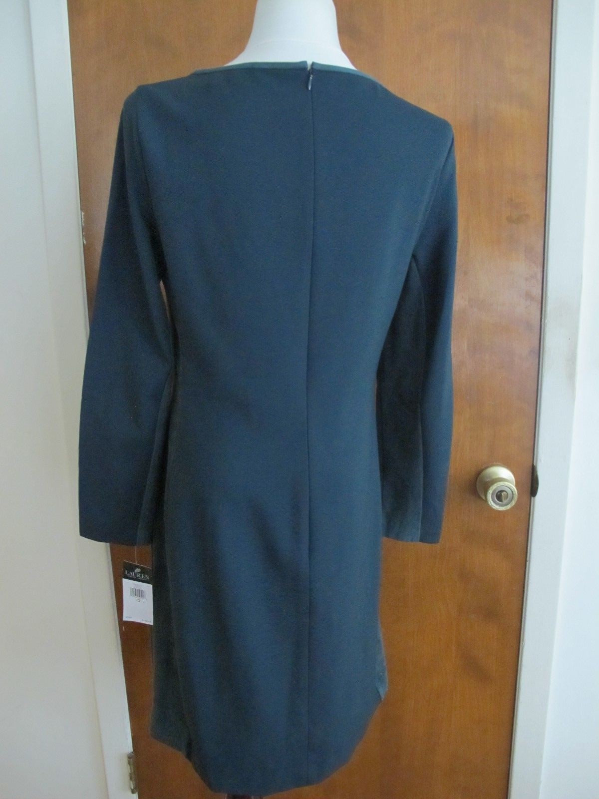 Ralph Lauren women's green evening gathered dress New