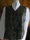 Cricket Lane Women Black Gold Geo Print Gorgeous Vest Size LP