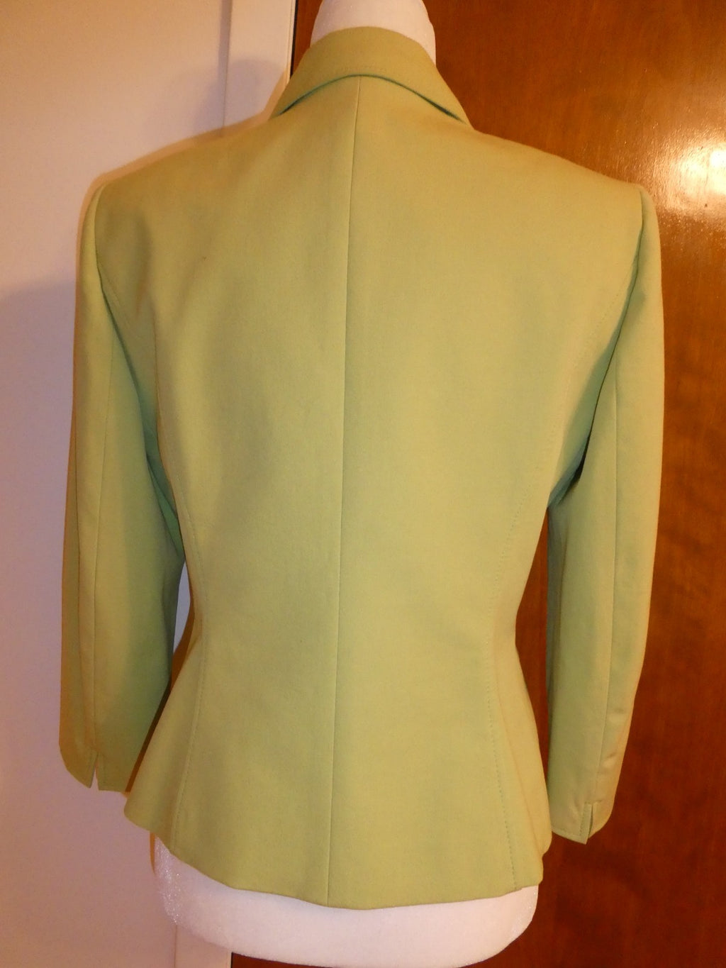 Tahari Arthur S. Levine Women's Blazer Jacket Lime Green Cotton Stretch Size 8