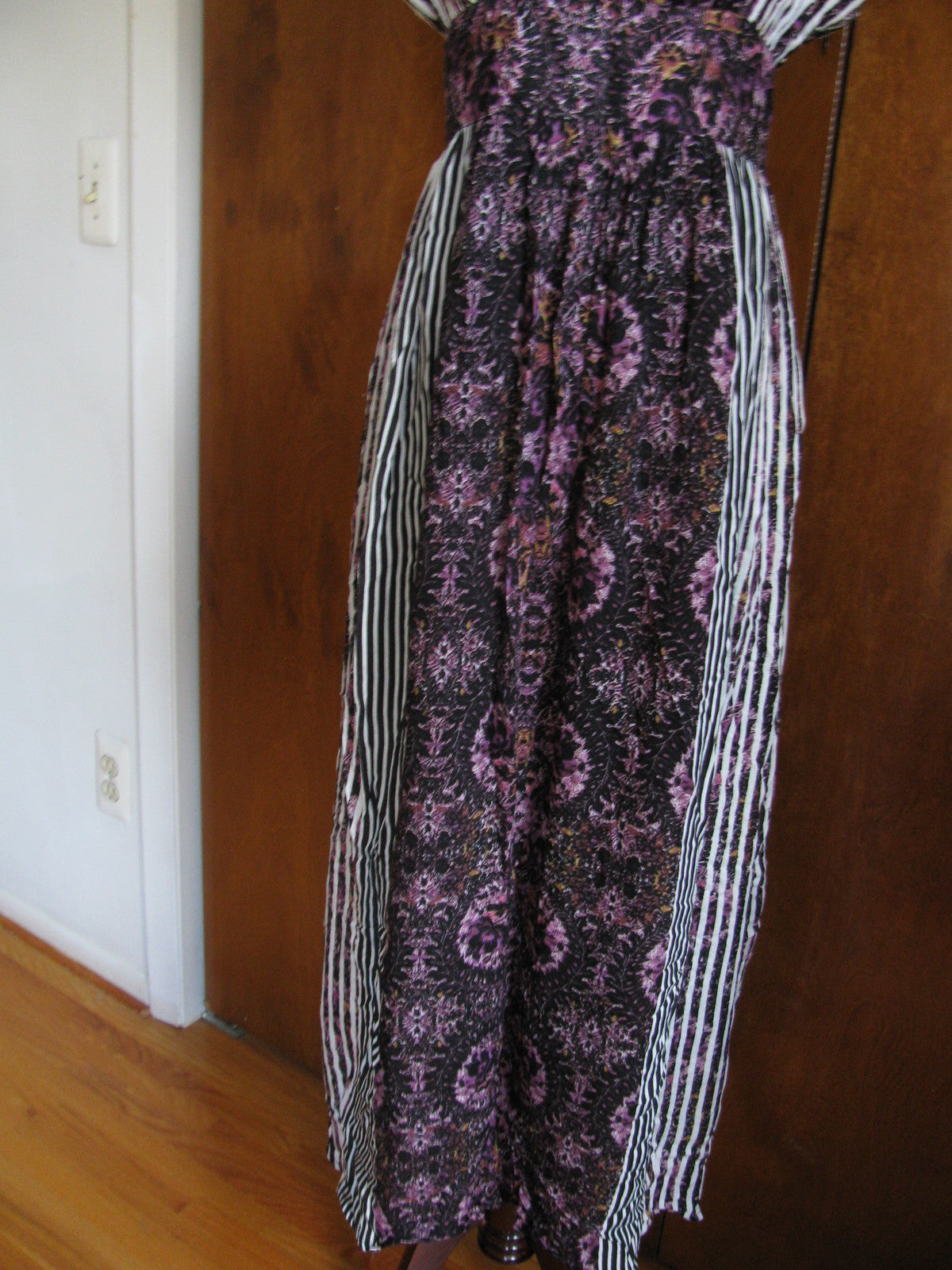 Free People women’s midnight combo rayon maxi dress 6 