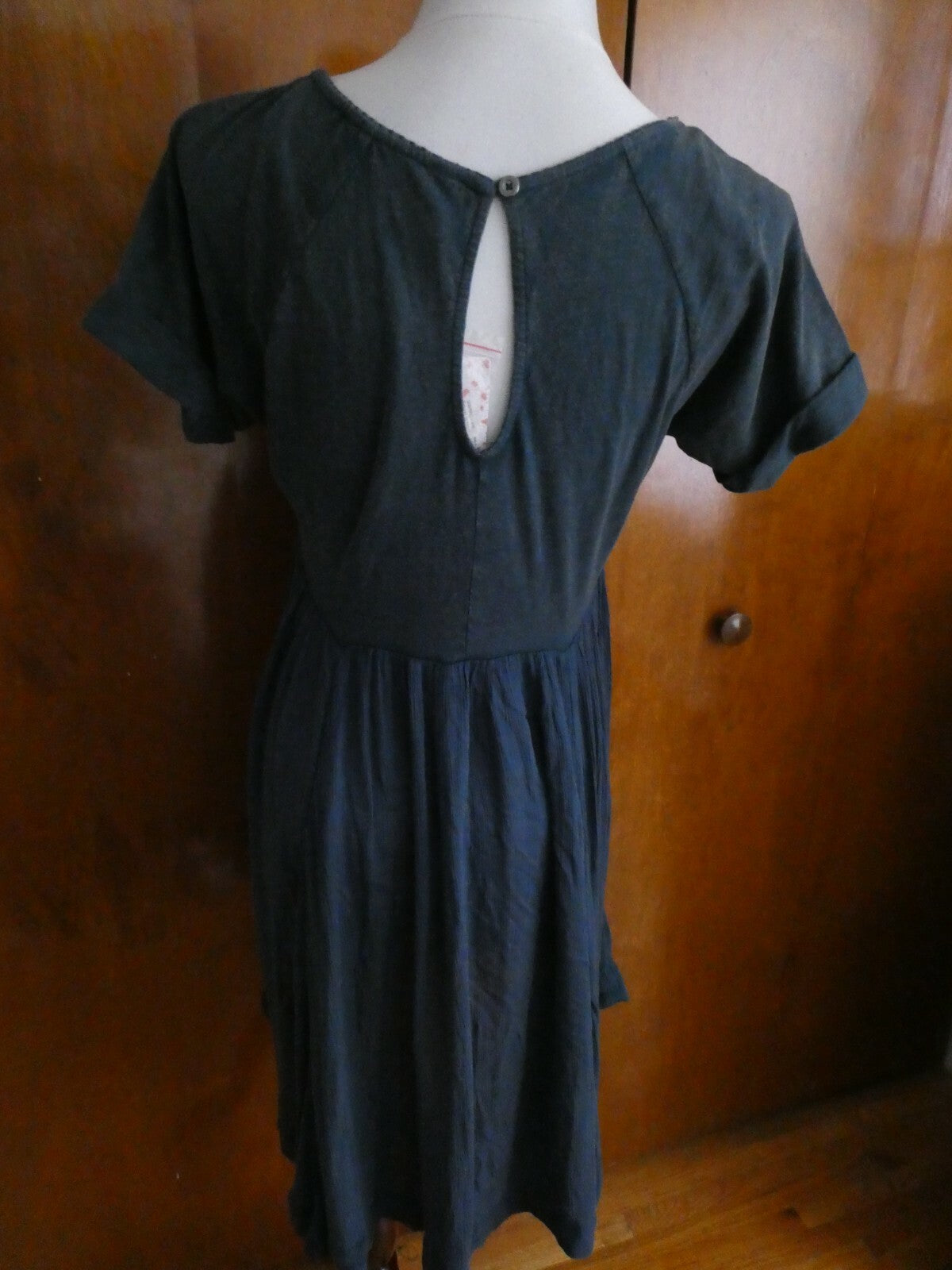 Free People Women’s Asymmetric Blue Embroidered Soft Cotton NWT Dress XSmall 