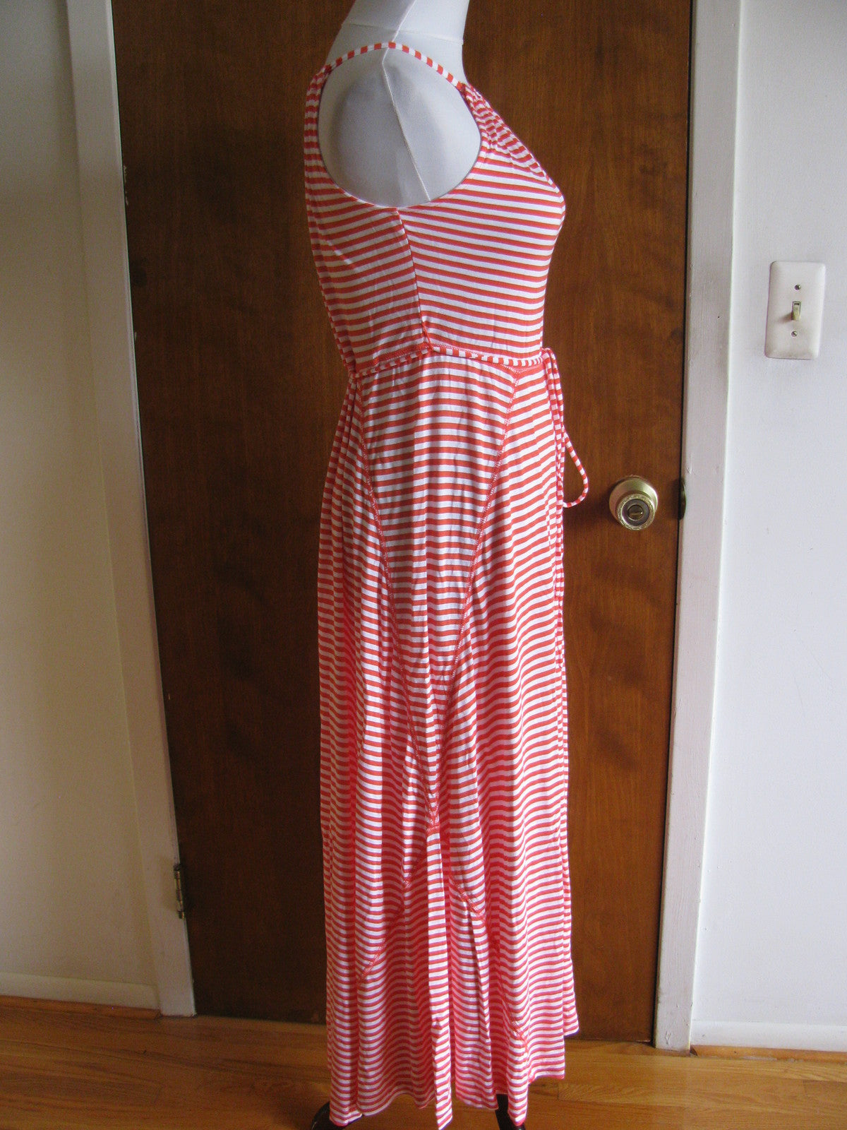Gap Women's Red White Striped Summer Maxi Dress Size XSmall New
