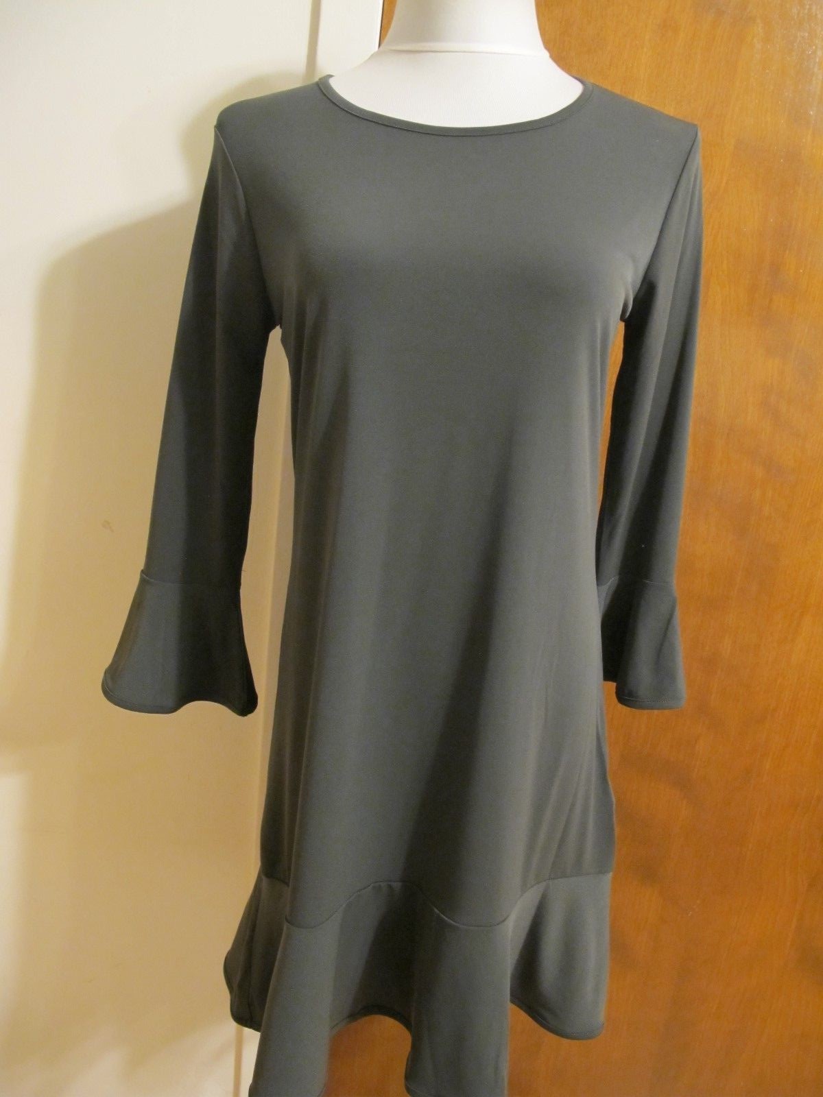 Michael Kors Women's Green Ivy Flare Hem Bell Sleeves Dress New
