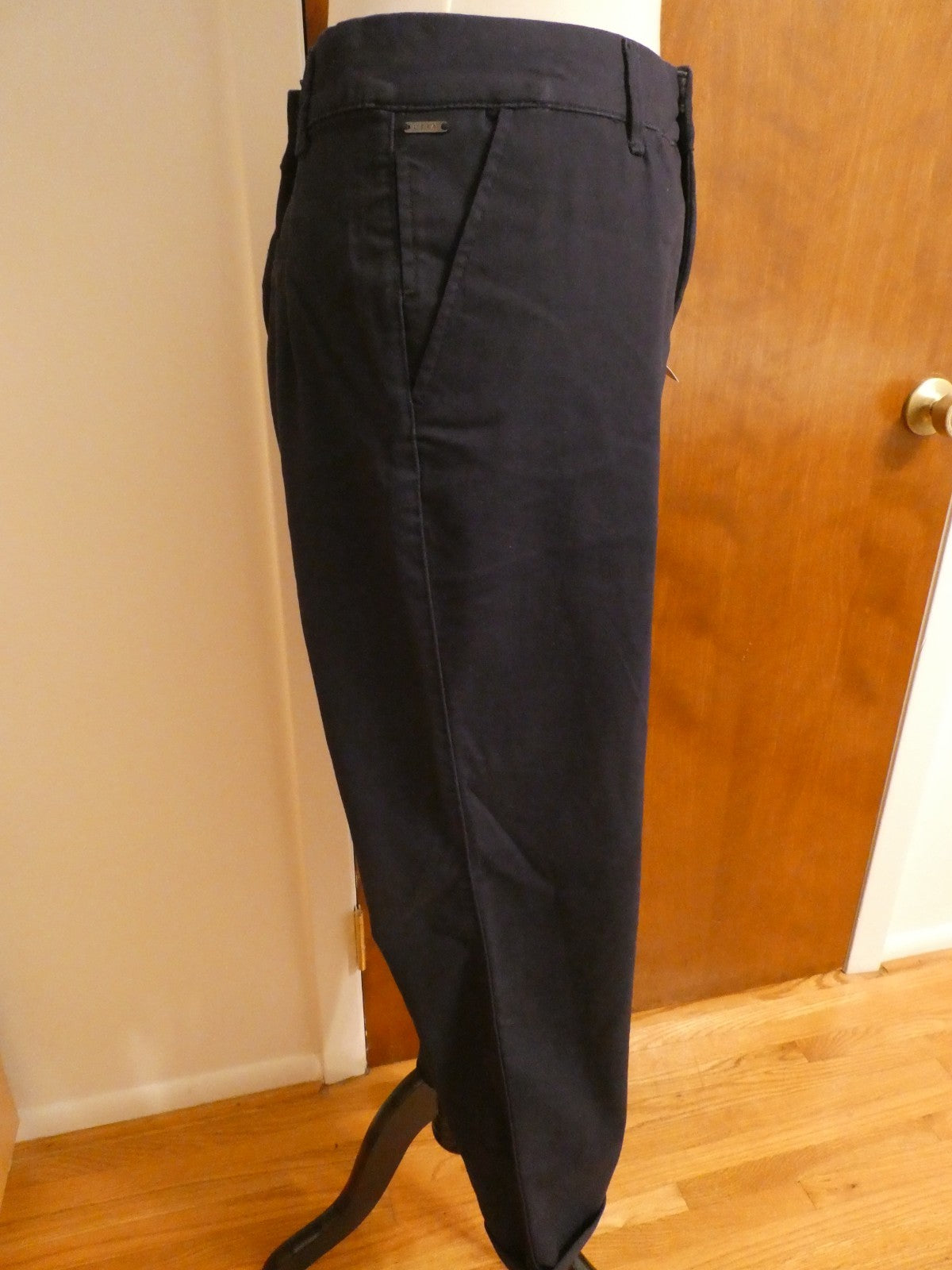 U.S. POLO ASSN. Women Navy Mid Rise Relax Fit Denim Slim Chino Pant 16 (fits 14)