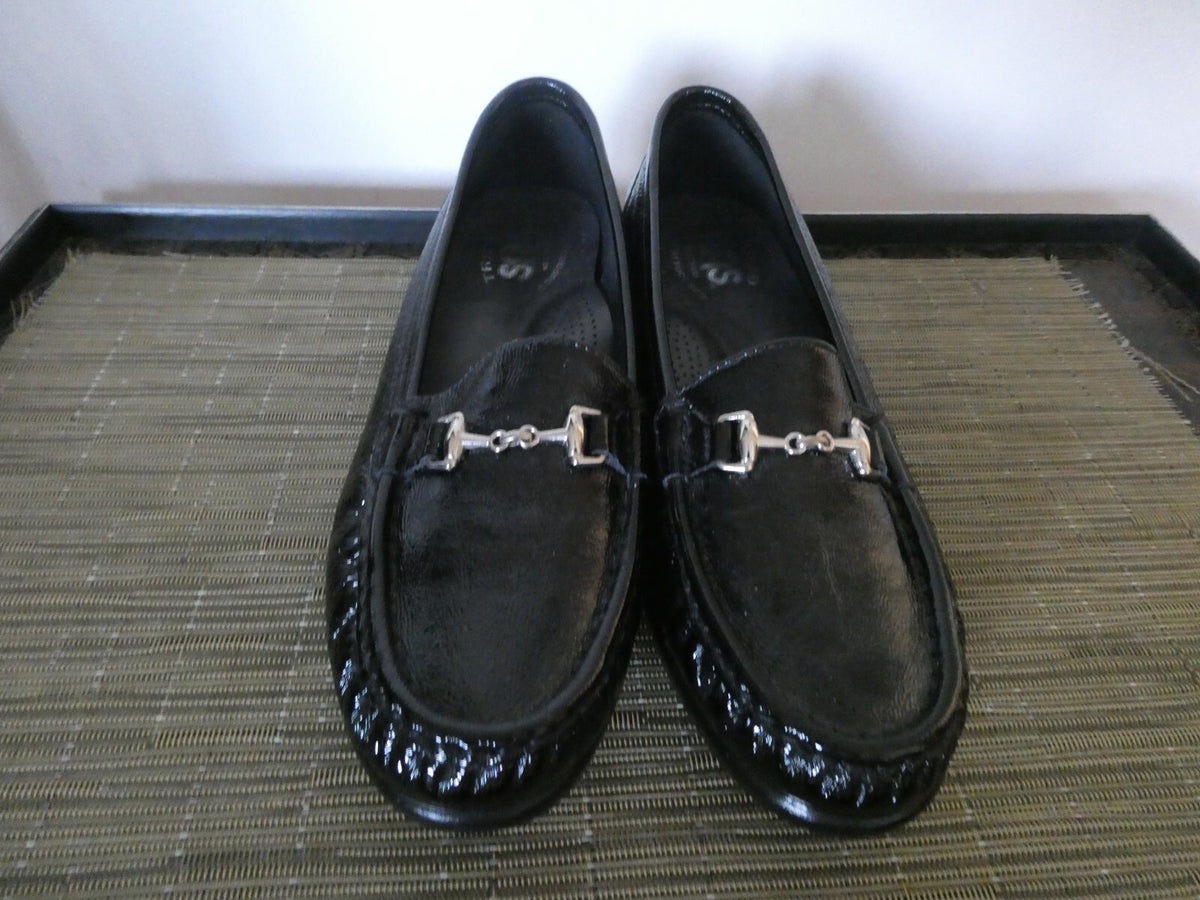 SAS Tripad Comfort Metro Womens Black Patent Leather Shoes Size 6.5 M Made USA
