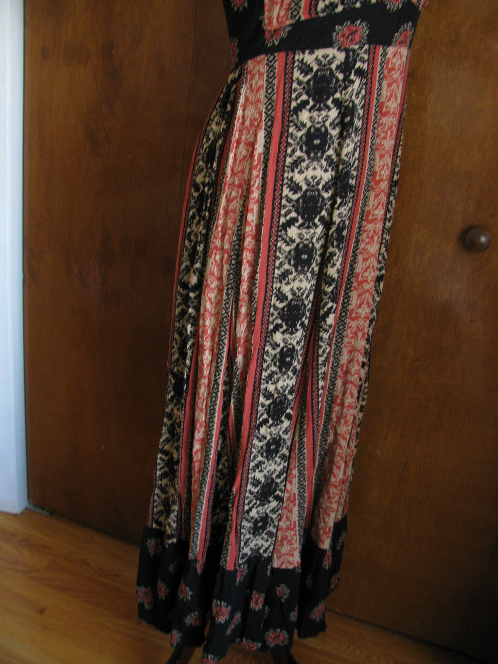 Free People women’s coal combo soft rayon maxi dress New