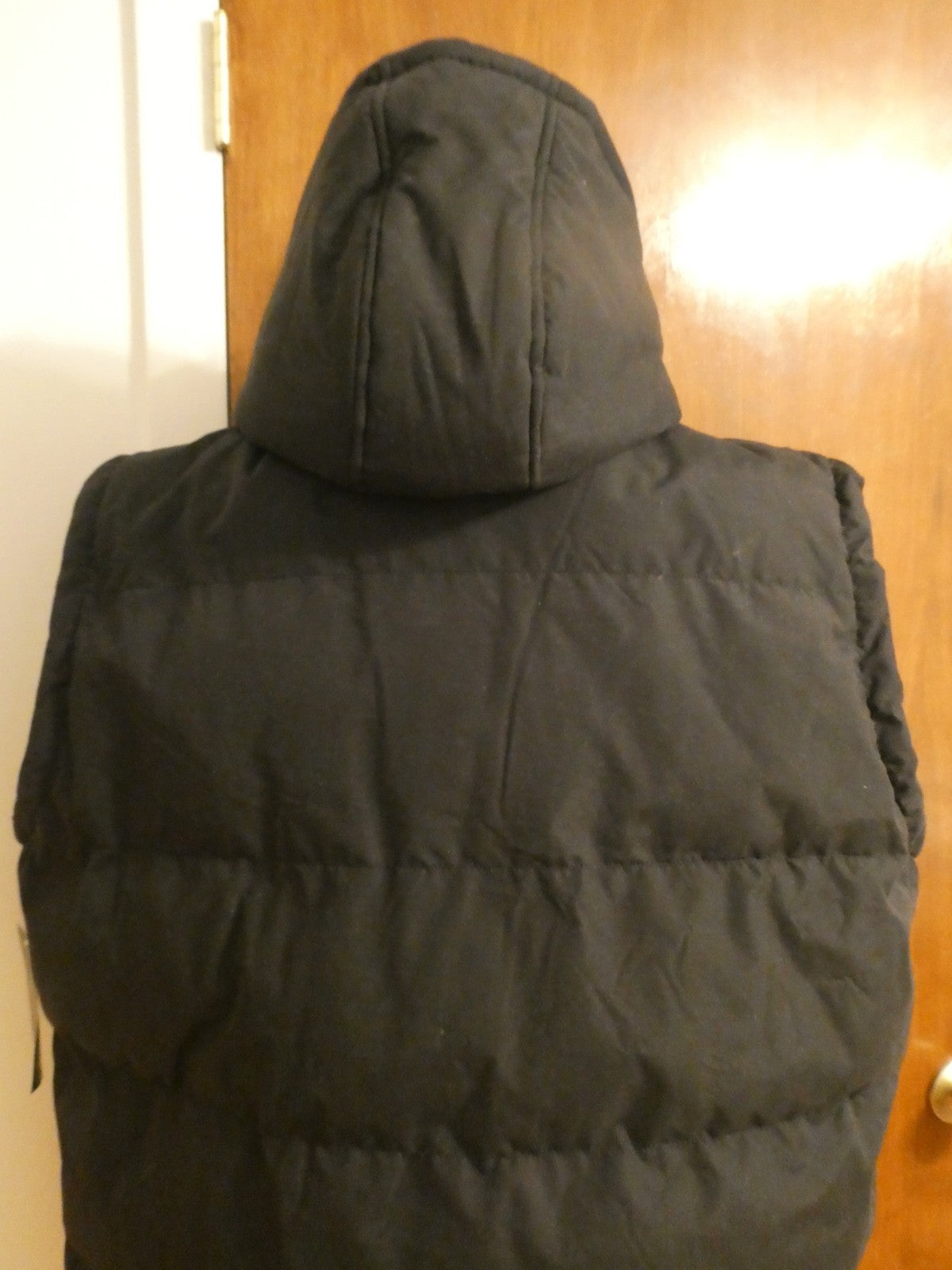 U.S. Polo Assn. Men's Full Zip Puffer Winter Vest Jacket black hood Size XXL