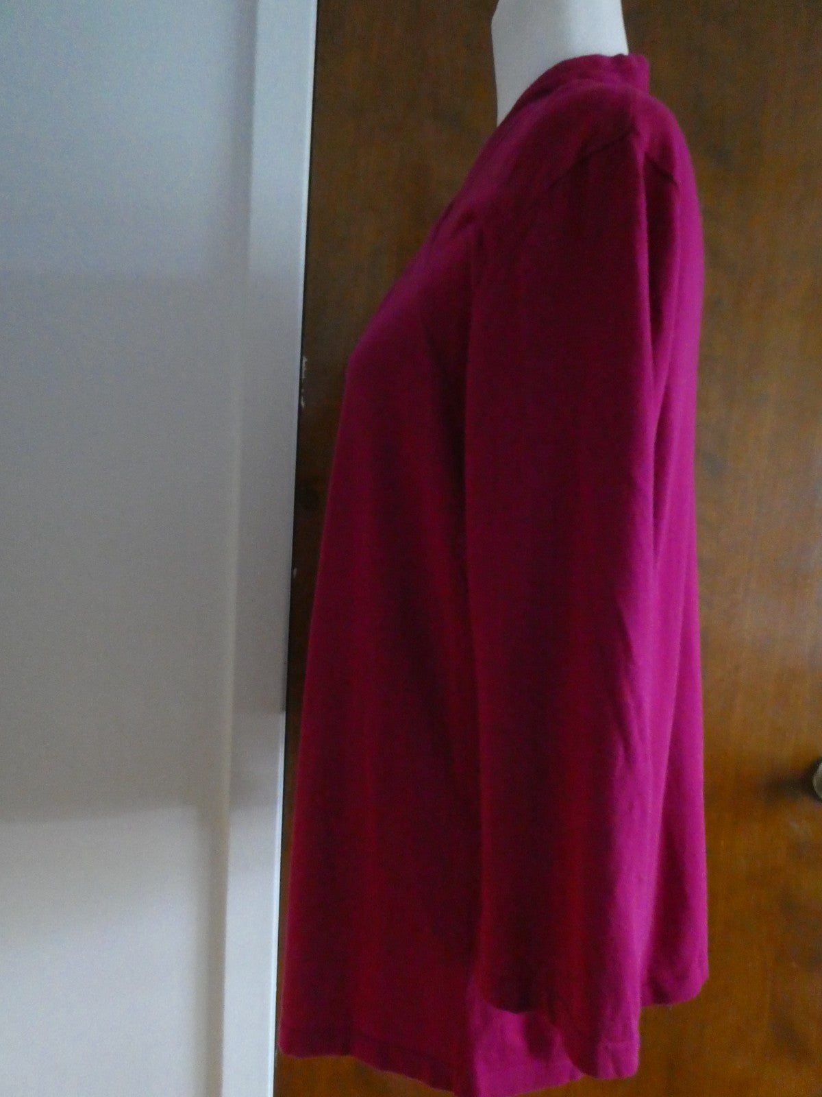 Jones New York Signature Women's Sweater Top Magenta Pink Cotton Modal Size 1X
