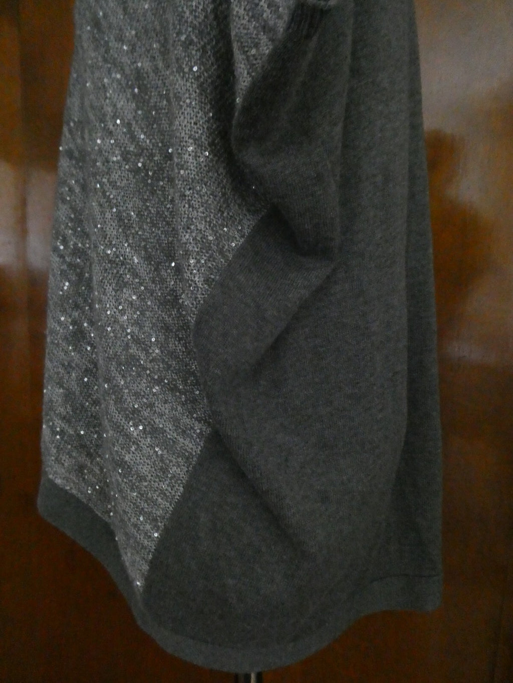 Ann Taylor Loft women's gray cotton/viscose stylish open front cardigan Small