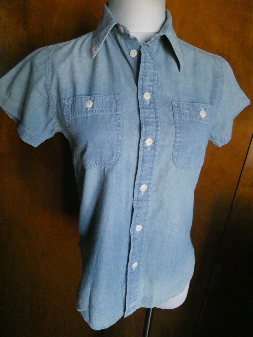 POLO Ralph Lauren Women’s Blue Button-Down Shirt Size 2