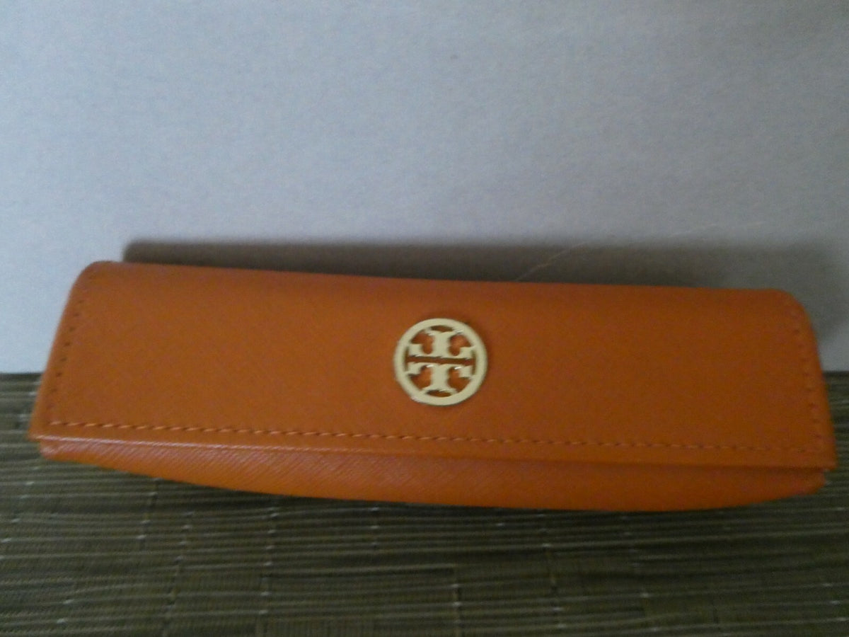 TORY BURCH Orange Authentic Eyewear Eyeglasses Case Only 