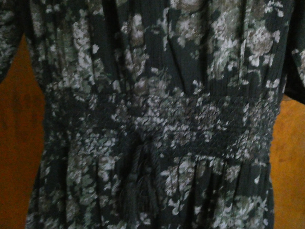 Denim & Supply Ralph Lauren Floral Printed Mini Dress Black Large