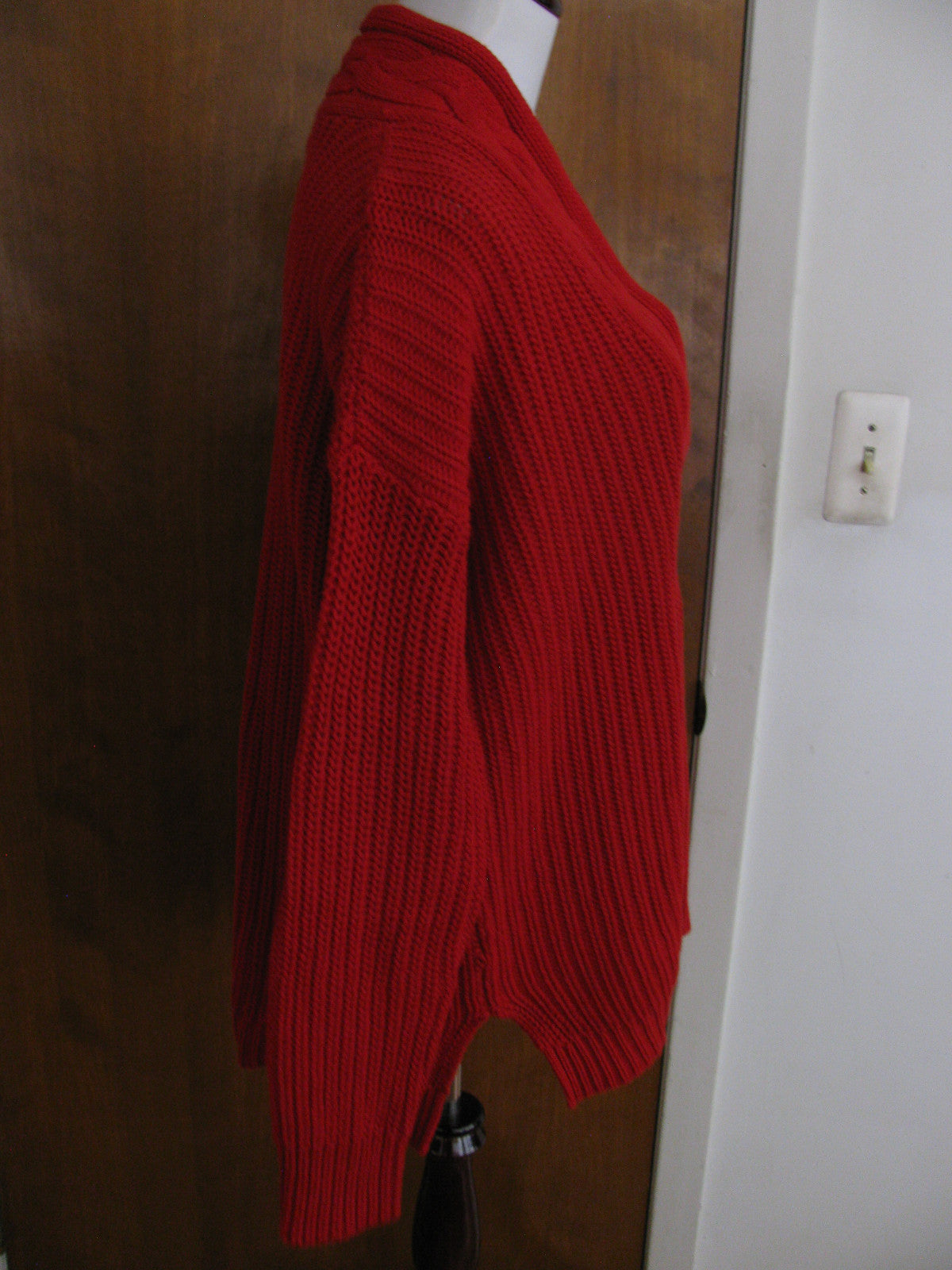 Lauren Ralph Lauren women’s red V-neck cotton sweater New