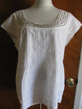 Calvin Klein Jeans women embroidered white top 0X/EG