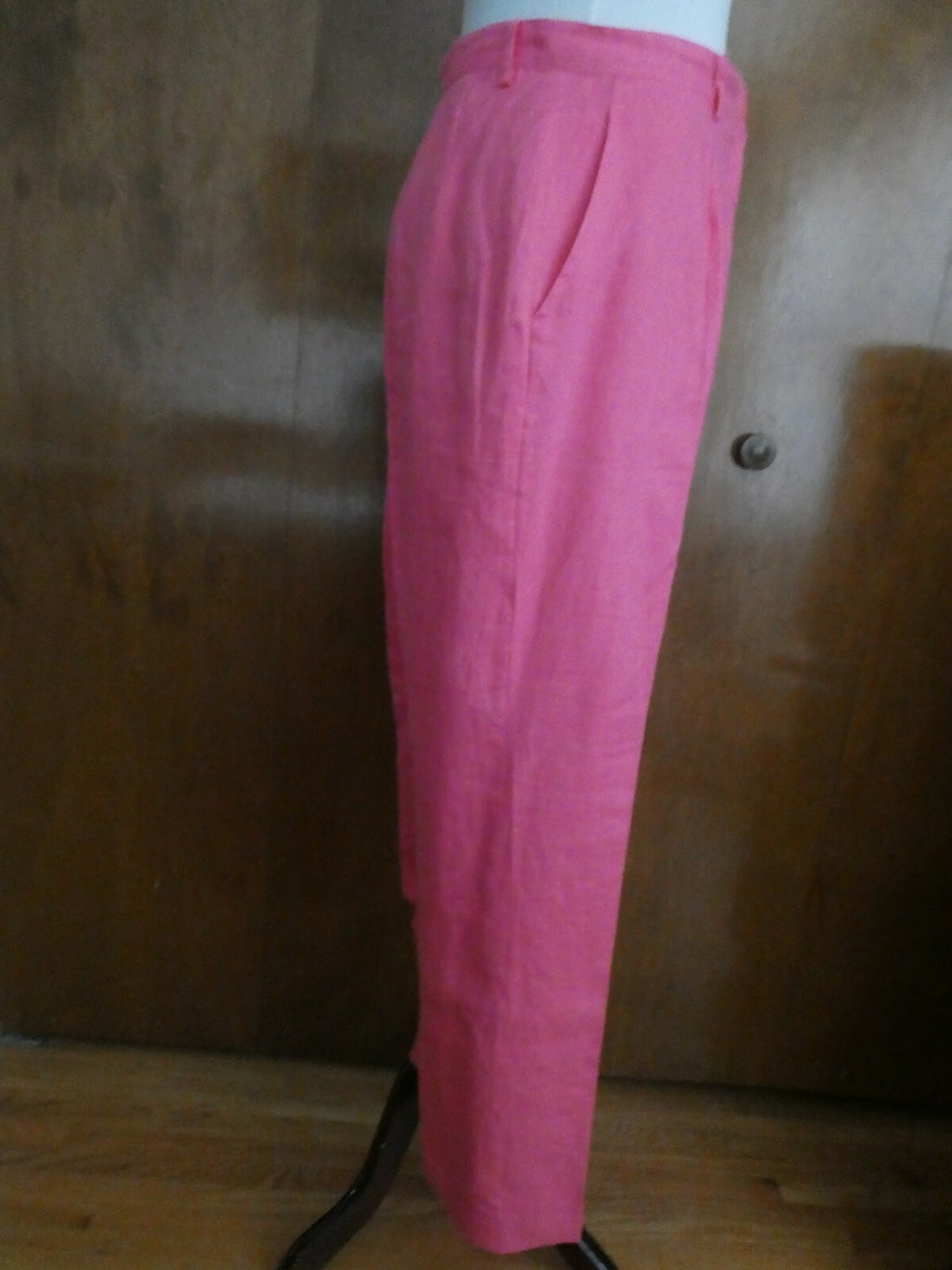 J Song Collection women's pink 100% linen full lined pants size 12 New