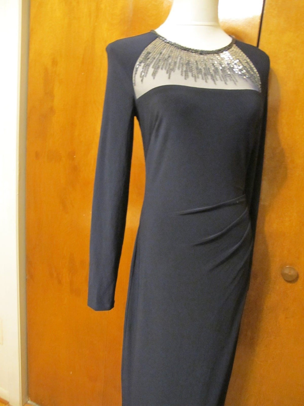 Ralph Lauren women's navy maxi evening detailed NWT dress size 6