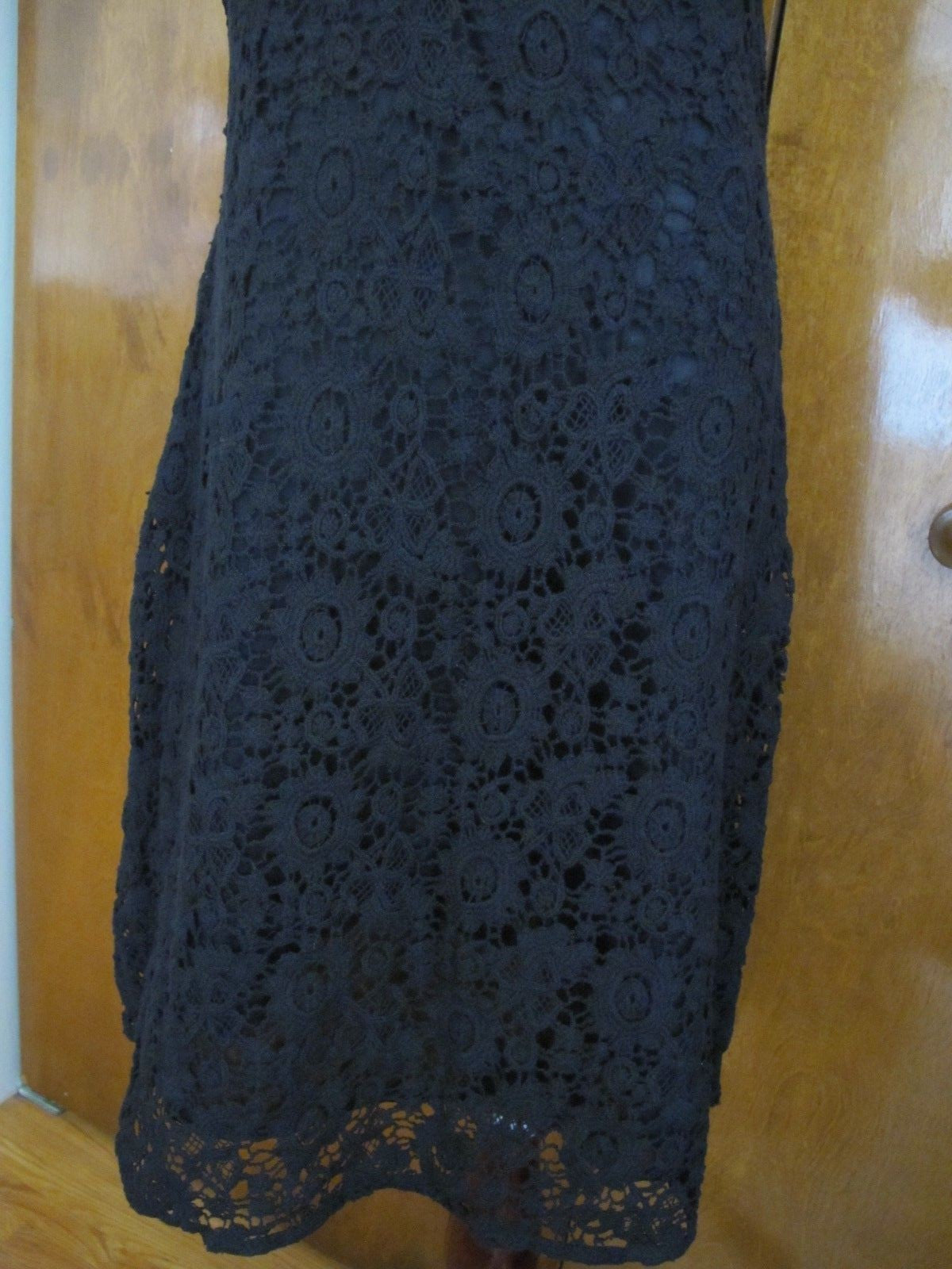 Ralph Lauren women’s black lined crocheted cotton dress 2 Runs big