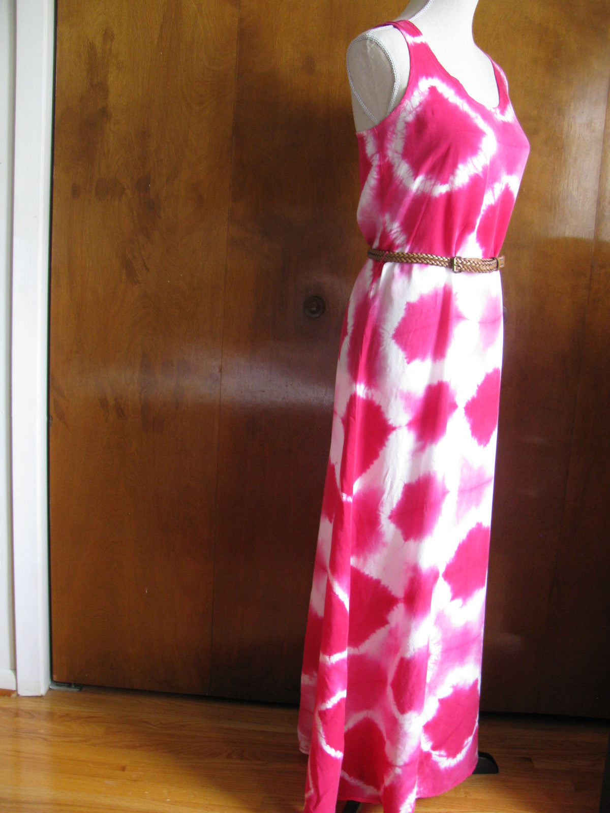 C&C California women's pink white long dress size Medium 