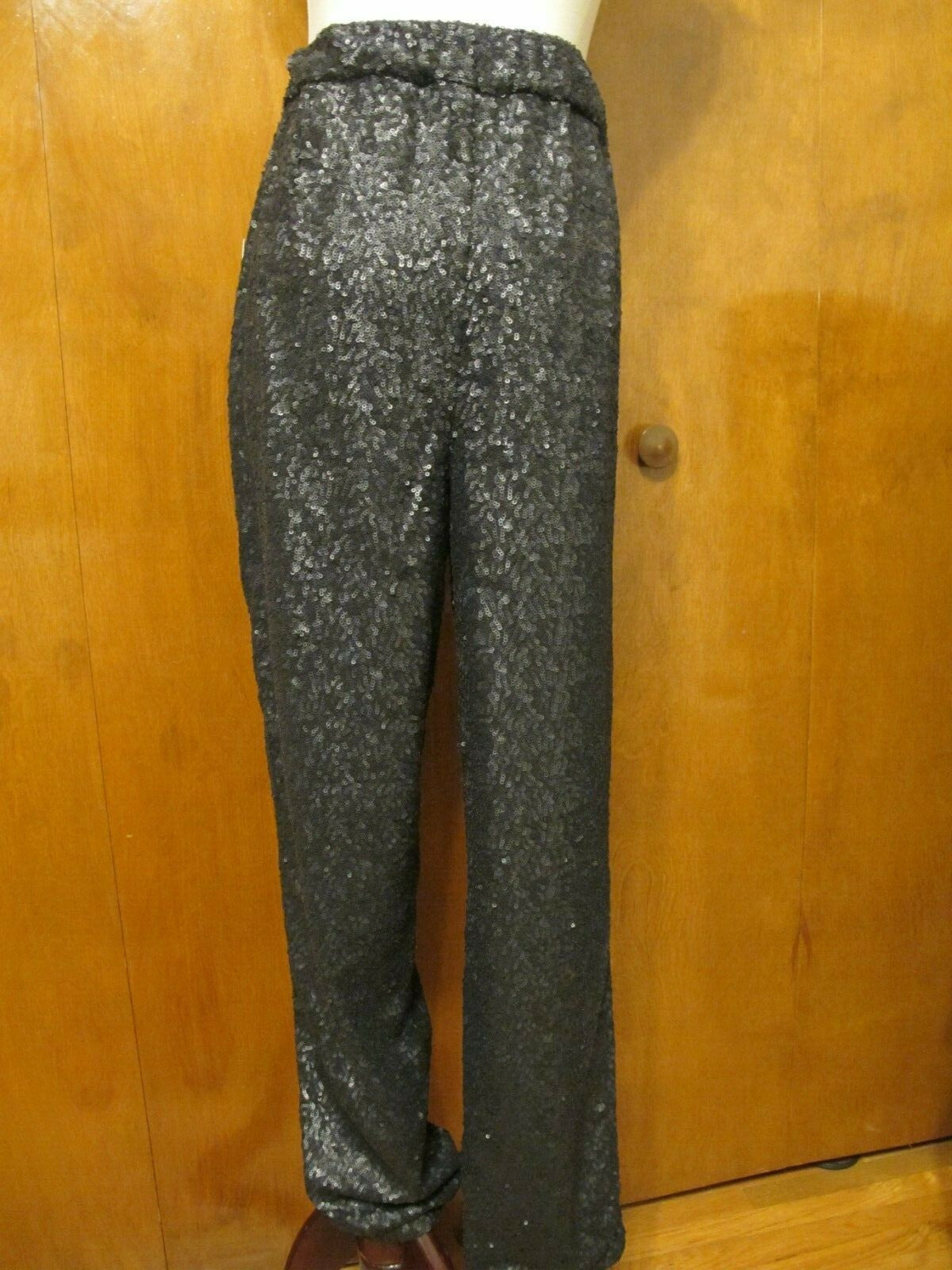 Free People Women's Black Evening Sequin Evening  Have Lined Pants Large