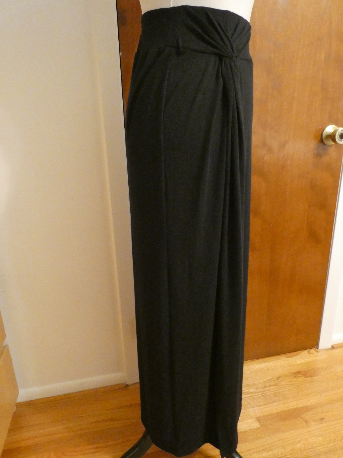 Sonoma Women Black Detailed Maxi Long Soft Skirt Size XSmall New w/Tag