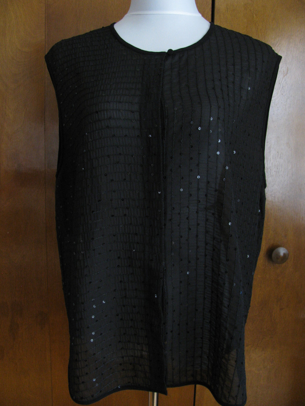 Rachel Roy women sequin black evening top size Xlarge