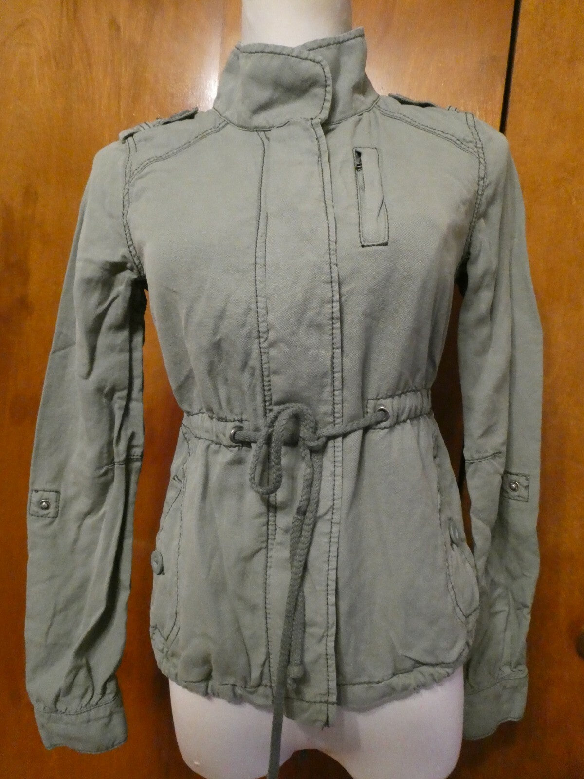 Daughters of the Liberation Anthropologie Women’s Khaki Coat Jacket Small